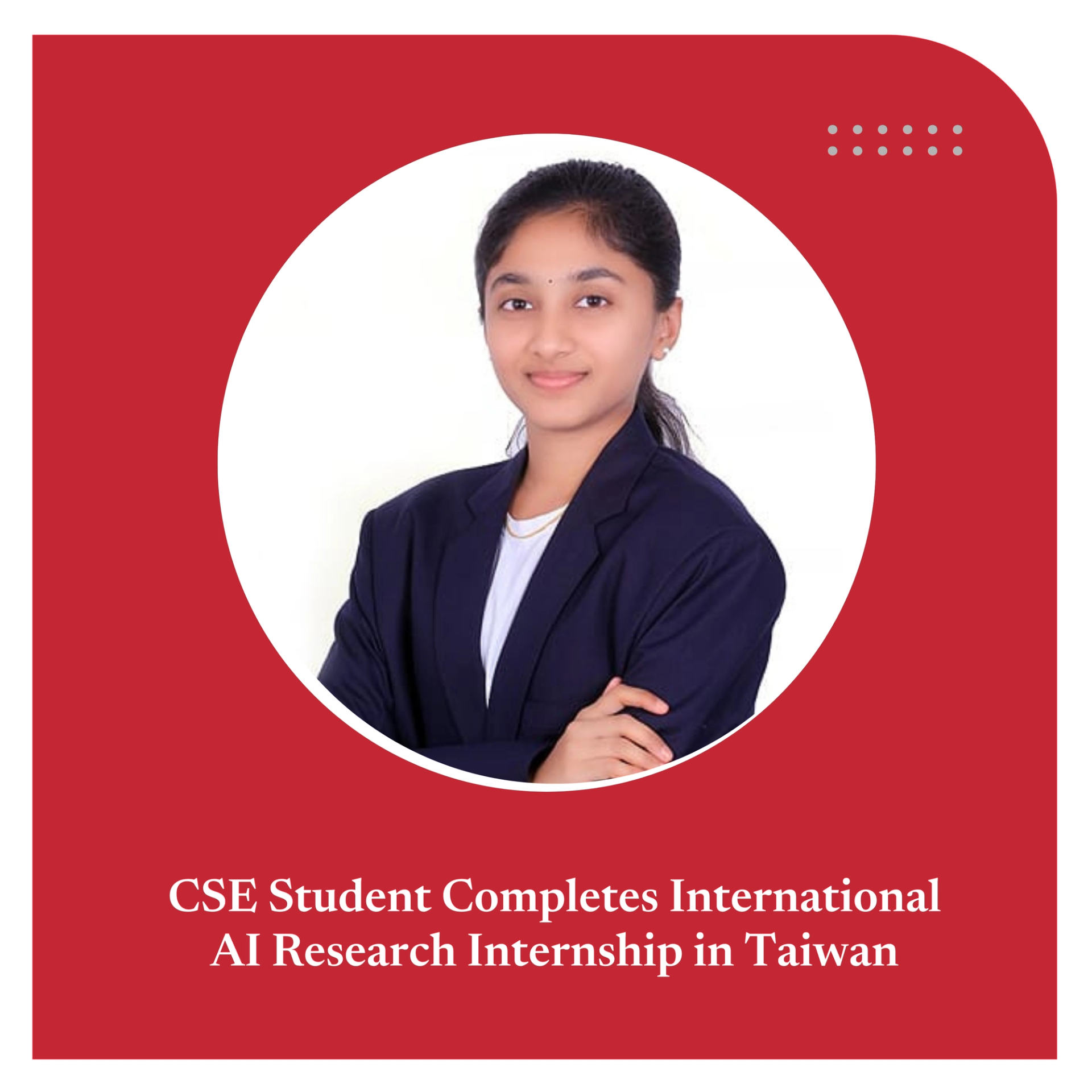 CSE Student Completes International AI Research Internship in Taiwan